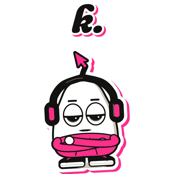 Bop sticker: k.