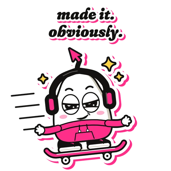 Bop sticker: made it. obviously.