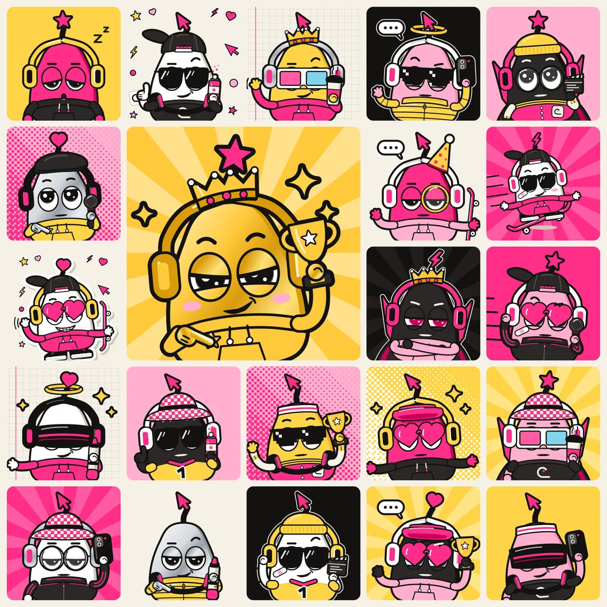 A grid of sample CREATE CAST Bops